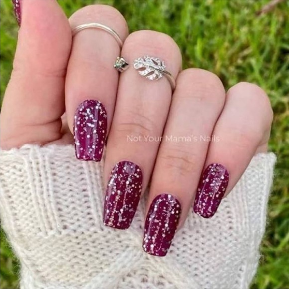 Color Street Other - *Retired* Color Street: Wine Down | Deep Purple Red Silver Glitter Fall Dark